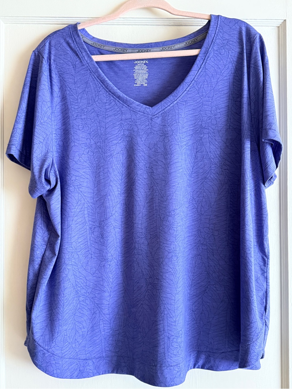 Jockey Women’s V-Neck Short Sleeve Top — Lavender Purple
